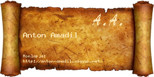 Anton Amadil névjegykártya